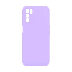 Capa de Silicone com Moldura de Câmera para Oppo A16 Roxo Capa de Silicone com Moldura de Câmera para Oppo A16 Roxo